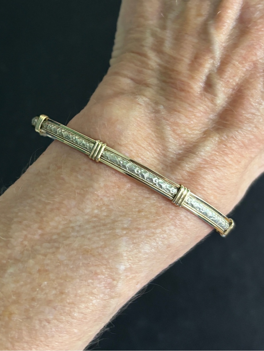 Ronaldo Katbird Silver and Gold Bracelet 7” - Picture 7 of 10
